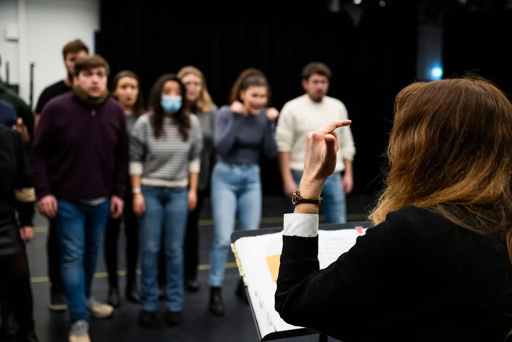 Annette Weber gives a lecture to opera students