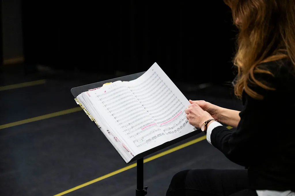 Annette Weber is going through a score